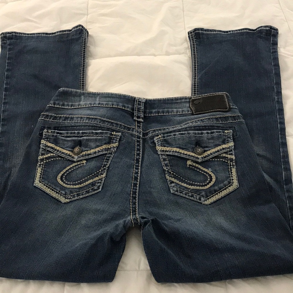 Silver Suki mid slim‎ boot 28 x 28 medium wash